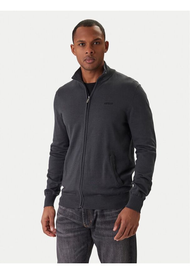 Guess Kardigan M6RR18 Z4451 Szary Regular Fit. Kolor: szary. Materiał: bawełna