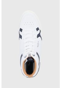 Pepe Jeans Buty kolor biały. Nosek buta: okrągły. Zapięcie: sznurówki. Kolor: biały. Materiał: guma. Szerokość cholewki: normalna #4