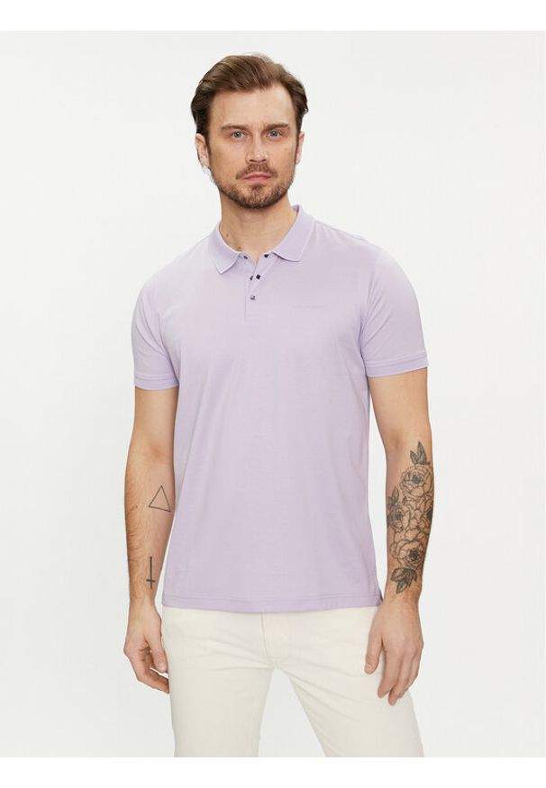 Karl Lagerfeld - KARL LAGERFELD Polo 745000 542200 Czarny Regular Fit. Typ kołnierza: polo. Kolor: czarny. Materiał: bawełna