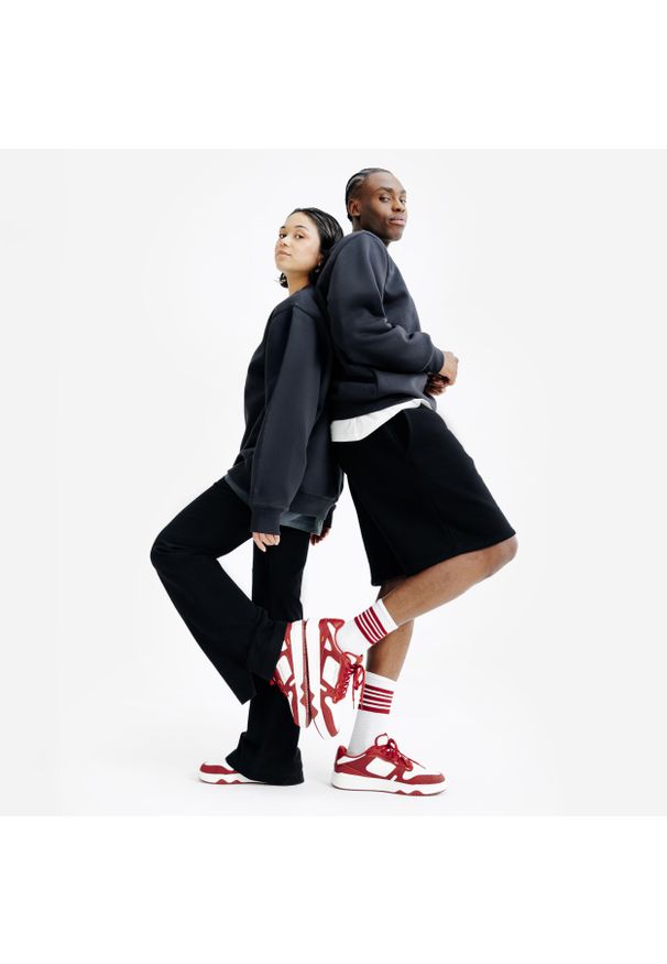 Decathlon - Bluza z okrągłym dekoltem unisex Elementals. Kolor: czarny. Materiał: poliester, elastan, tkanina, prążkowany, bawełna, materiał