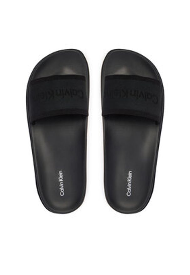 Calvin Klein Klapki City Sandal Mule Webbing HW0HW02887 Czarny. Kolor: czarny. Materiał: materiał