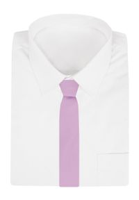 Męski Krawat Alties - Lawendowy Róż. Kolor: różowy. Materiał: tkanina. Styl: wizytowy, elegancki #3