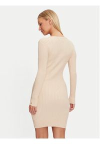 Guess Sukienka dzianinowa Isabella W4BK07 Z3HP2 Beżowy Slim Fit. Kolor: beżowy. Materiał: wiskoza #3