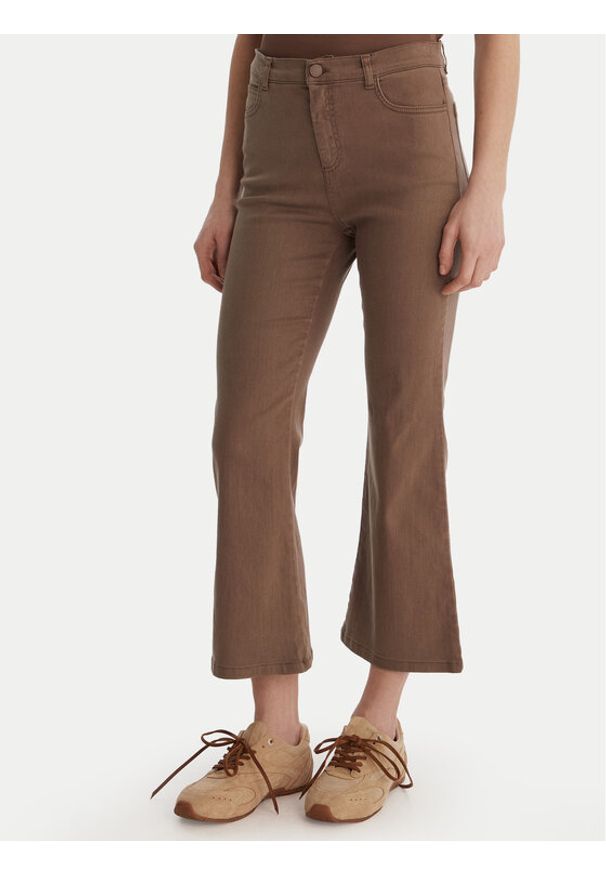 Marella Jeansy Ronco 2613131055 Brązowy Slim Fit. Kolor: brązowy