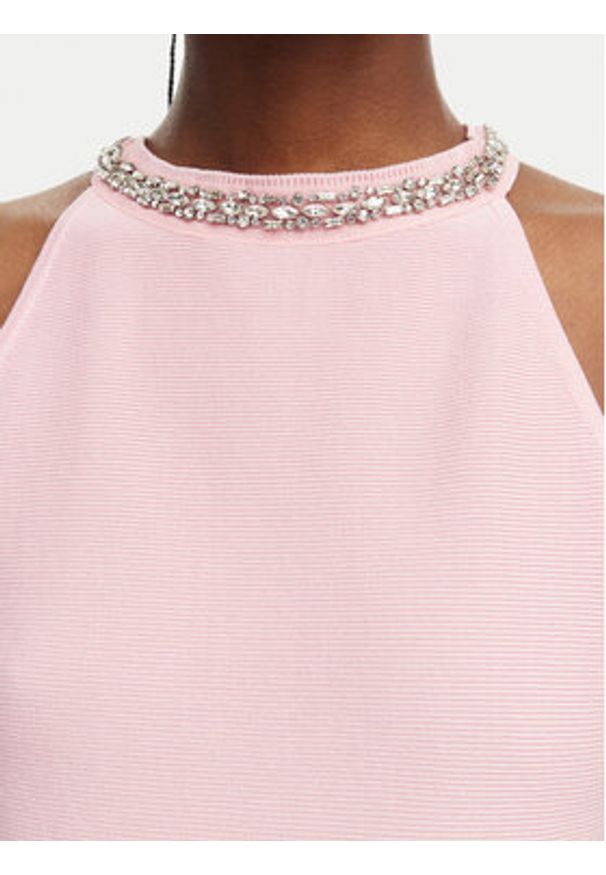 Morgan Sukienka codzienna 261-RMDIANE Różowy Regular Fit. Okazja: na co dzień. Kolor: różowy. Materiał: wiskoza, syntetyk. Typ sukienki: proste. Styl: casual