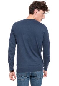 Wrangler - WRANGLER CREWNECK MĘSKI SWETER KLASYCZNY KNIT NAVY W8A02P114. Styl: klasyczny #3