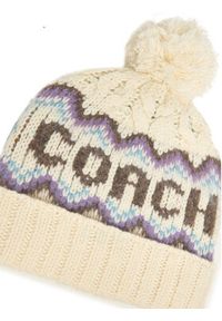 Coach Czapka CCL51 Écru. Kolor: kremowy. Materiał: wełna #2