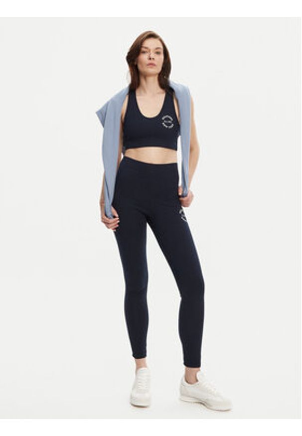 TOMMY HILFIGER - Tommy Hilfiger Legginsy UW0UW05893 Granatowy Slim Fit. Kolor: niebieski. Materiał: bawełna