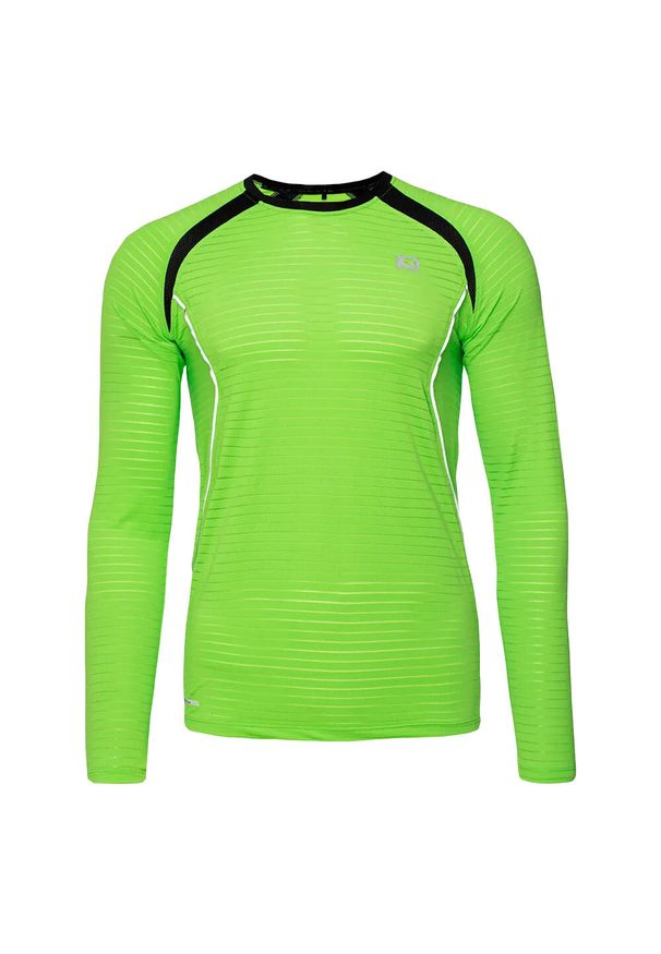 IQ - Męska Koszulka Do Biegania Z Długim Rękawem Imark. Kolor: zielony. Długość rękawa: długi rękaw. Długość: długie. Sport: turystyka piesza