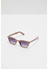 MOODO - Okulary przeciwsłoneczne o wąskim kocim kształcie malinowe. Kolor: różowy. Materiał: akryl