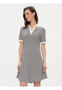 TOMMY HILFIGER - Tommy Hilfiger Sukienka letnia WW0WW41567 Granatowy Regular Fit. Kolor: niebieski. Materiał: lyocell, bawełna. Sezon: lato #1