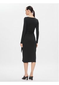 Lauren Ralph Lauren Sukienka dzianinowa 250889290004 Czarny Slim Fit. Kolor: czarny. Materiał: bawełna #4