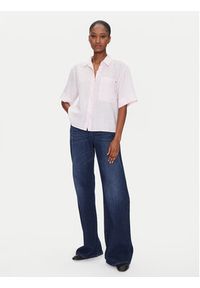 TOMMY HILFIGER - Tommy Hilfiger Koszula WW0WW44720 Różowy Relaxed Fit. Kolor: różowy. Materiał: len #5