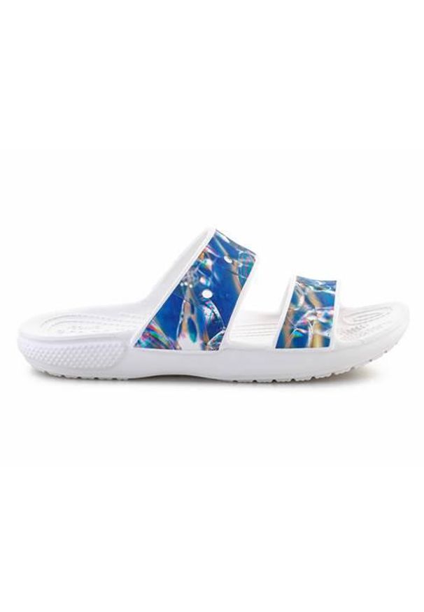 Klapki unisex Crocs Classic Hyperreal Sandal. Zapięcie: bez zapięcia. Kolor: niebieski. Materiał: syntetyk, materiał. Sport: turystyka piesza