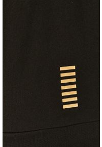 EA7 Emporio Armani bluza bawełniana męska kolor czarny z kapturem gładka. Okazja: na co dzień. Typ kołnierza: kaptur. Kolor: czarny. Materiał: bawełna. Wzór: gładki. Styl: casual #3