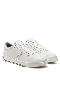 Calvin Klein Sneakersy Low Top Lace Up Logo HM0HM01491 Biały. Kolor: biały. Materiał: skóra #3