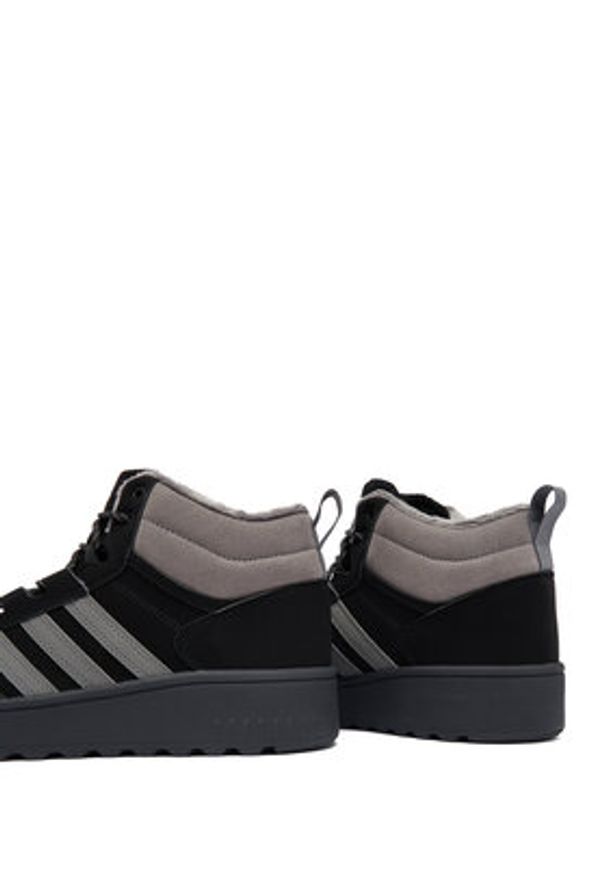 Adidas - adidas Sneakersy Hoops 4.0 Mid JQ5361 Czarny. Kolor: czarny. Materiał: skóra