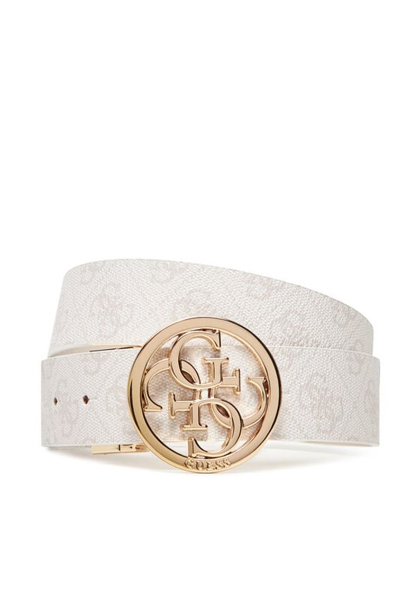 Guess Pasek Damski BW9166 P4235 Biały. Kolor: biały. Materiał: skóra