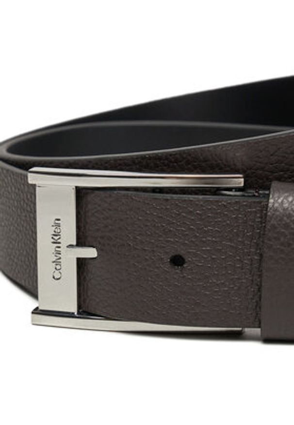 Calvin Klein Pasek Męski Ck Sleek Pb 35mm K50K511959 Brązowy. Kolor: brązowy. Materiał: skóra