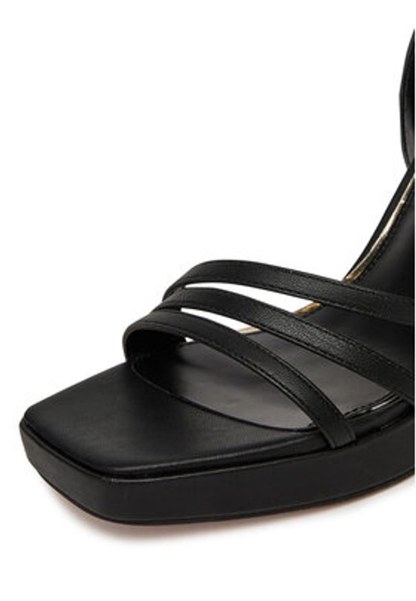 Nine West Sandały TS6197-01 Czarny. Kolor: czarny. Materiał: materiał, syntetyk
