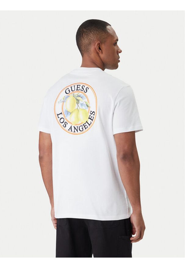 Guess T-Shirt M6GI19 K3051 Biały Reglan Fit. Kolor: biały. Materiał: bawełna