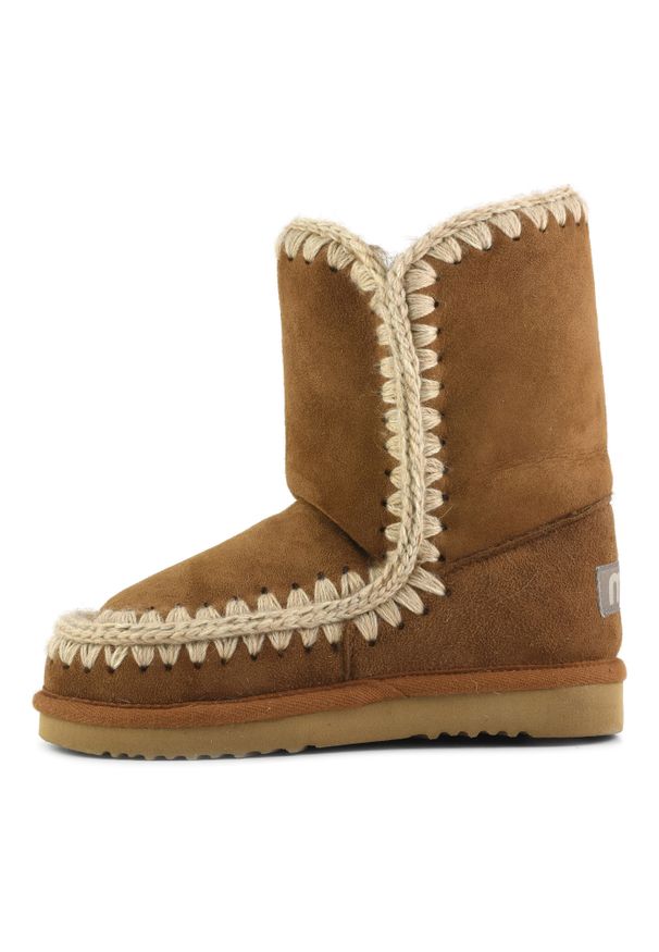 Mou - MOU ESKIMO BOOT 24 Śniegowce damskie. Wysokość cholewki: przed kolano. Kolor: brązowy. Materiał: materiał, wełna, zamsz. Szerokość cholewki: normalna. Sezon: zima. Styl: elegancki