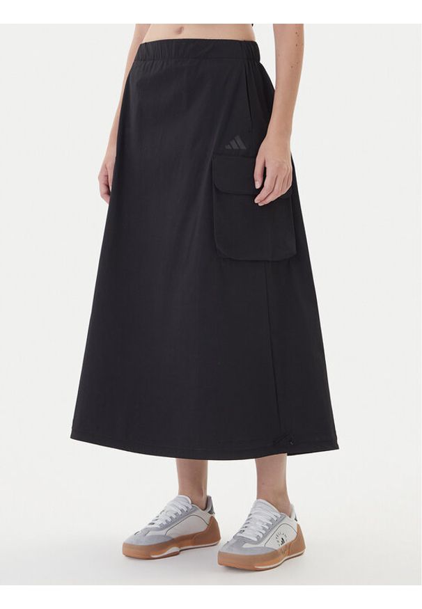 Adidas - adidas Spódnica trapezowa City Tech JM8438 Czarny Regular Fit. Kolor: czarny. Materiał: syntetyk
