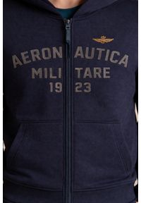 Aeronautica Militare - AERONAUTICA MILITARE Granatowa bawełniana męska bluza, Rozmiar XL. Okazja: na co dzień. Kolor: niebieski. Materiał: bawełna. Styl: casual #4
