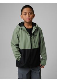 4f - 4F Kurtka membrana 5000 chłopięca - miętowa 140 (9-10 lat). Okazja: na co dzień. Kolor: turkusowy. Materiał: skóra, materiał. Sezon: lato. Styl: casual #1