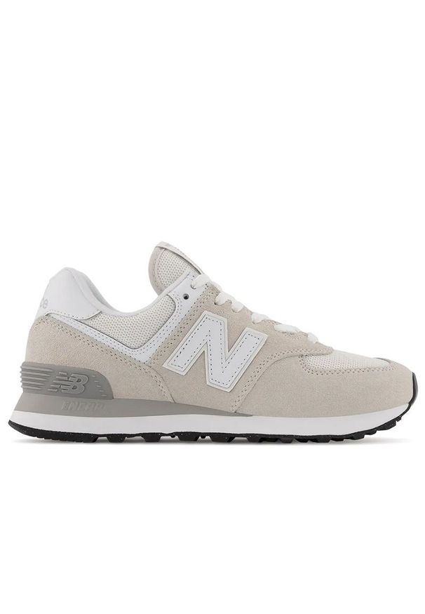 Buty New Balance WL574EVW - beżowe. Kolor: beżowy. Materiał: guma, syntetyk, zamsz, materiał, skóra. Szerokość cholewki: normalna. Model: New Balance 574