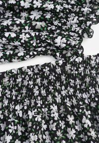 Renee - Czarny 2-częściowy Komplet Bawełniany z Topem i Długą Spódnicą w Kwiaty Agnda. Kolor: czarny. Materiał: bawełna. Wzór: kwiaty #3