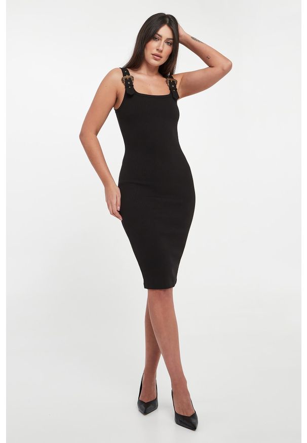 Versace Jeans Couture - Sukienka z ozdobnymi klamrami VERSACE JEANS COUTURE