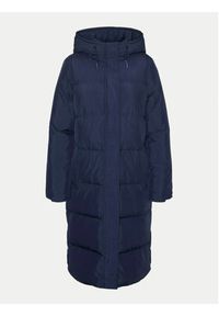 Vero Moda Płaszcz zimowy Erica Holly 10251595 Granatowy Regular Fit. Kolor: niebieski. Materiał: syntetyk. Sezon: zima