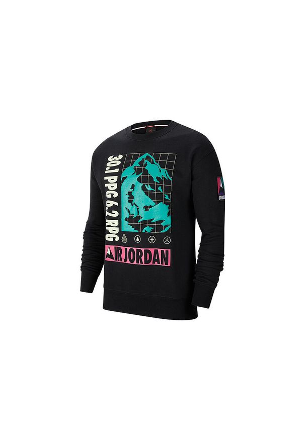 Nike - Bluza męska nike air jordan winter utility mountainside fleece crew black. Kolor: czarny. Sport: bieganie