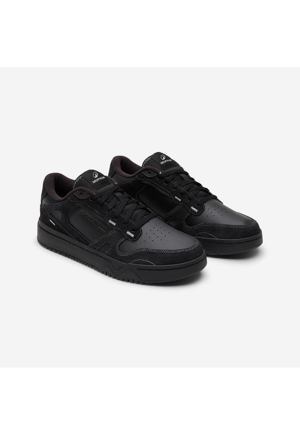 Decathlon - Sneakersy męskie CJ80 zamszowe. Kolor: czarny, szary, wielokolorowy. Materiał: zamsz. Szerokość cholewki: normalna