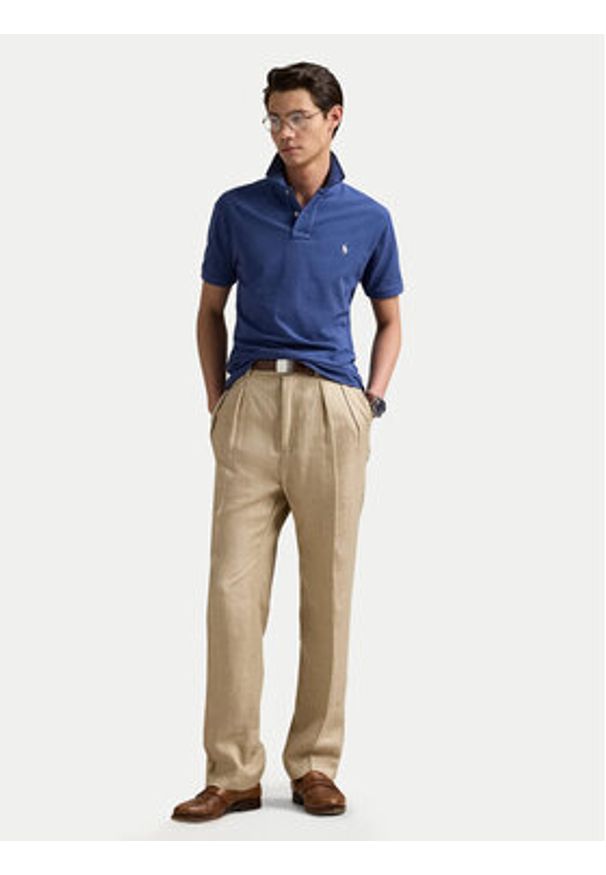 Polo Ralph Lauren Polo 710536856460 Niebieski Slim Fit. Typ kołnierza: polo. Kolor: niebieski. Materiał: bawełna