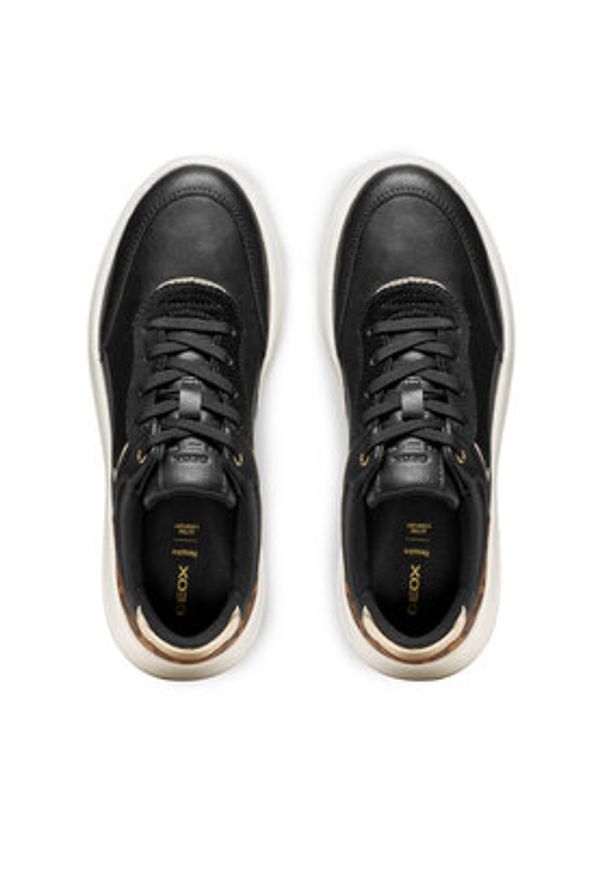 Geox Sneakersy D Spherica Ecub-3 D46WTB 0BCPZ C9209 Czarny. Kolor: czarny. Materiał: skóra