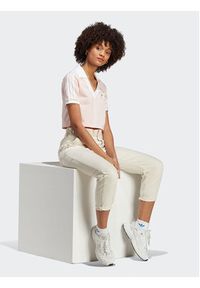 Adidas - adidas Polo Crop Polo Shirt IP3757 Różowy. Typ kołnierza: polo. Kolor: różowy. Materiał: syntetyk