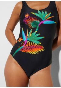 bonprix - Kostium kąpielowy. Kolor: czarny. Materiał: materiał. Wzór: nadruk #2