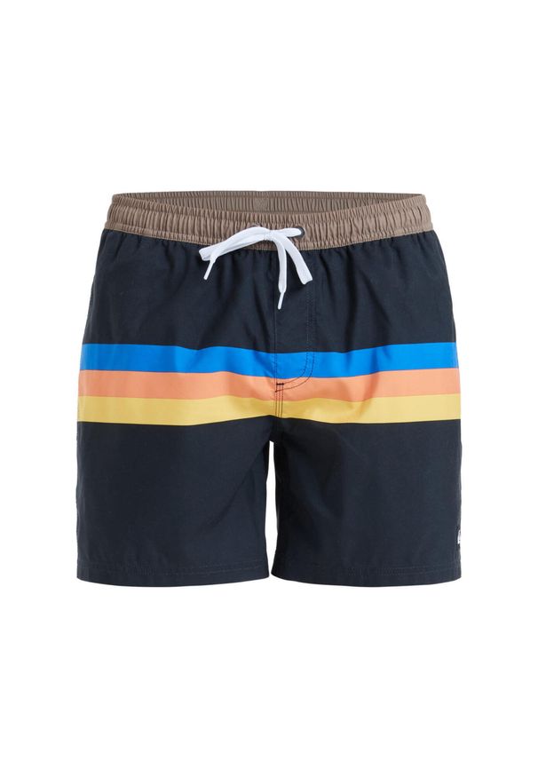 Quiksilver - Szorty kąpielowe dla Mężczyzn EVERYDAY STRAIGHT 15" Czarny. Kolor: brązowy, zielony, wielokolorowy. Materiał: poliester, materiał. Styl: sportowy