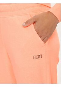 DKNY Sport Spodnie dresowe DP3P3406 Różowy Wide Leg. Kolor: różowy. Materiał: syntetyk, bawełna