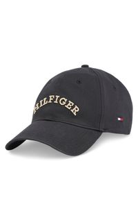 TOMMY HILFIGER - Tommy Hilfiger Czapka z daszkiem Th Monotype Soft 6 Panel Cap AM0AM13165 Czarny. Kolor: czarny. Materiał: materiał, bawełna