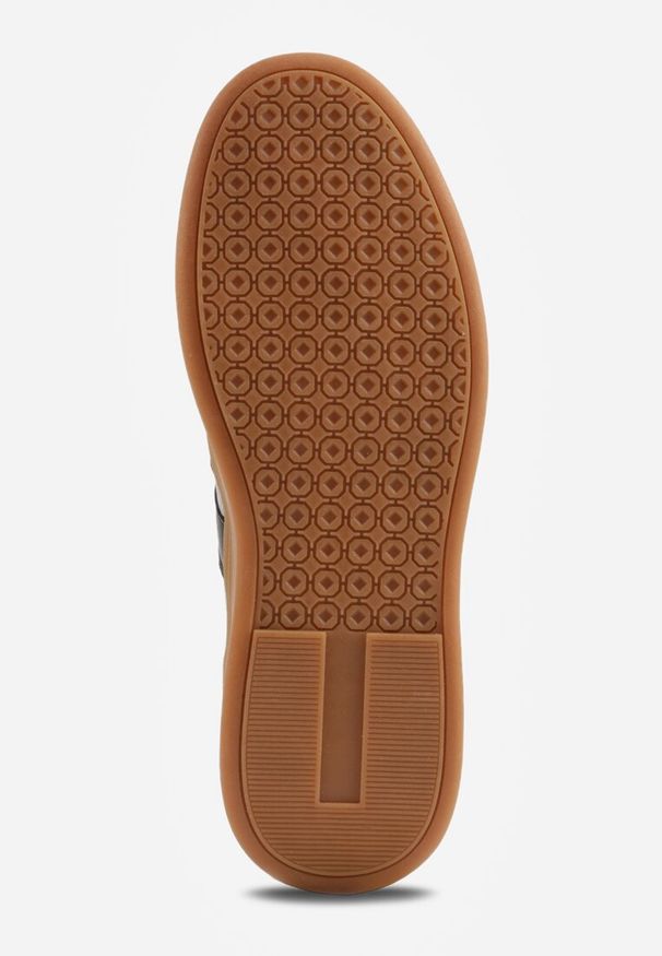 Renee - Szare Sneakersy ze Skóry Naturalnej z Geometrycznym Wzorem Zetisius. Okazja: na co dzień. Kolor: szary. Materiał: skóra. Wzór: geometria