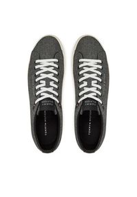 TOMMY HILFIGER - Tommy Hilfiger Tenisówki Th Hi Vulc Low Core Chambray FM0FM05389 Szary. Kolor: szary. Materiał: materiał #6