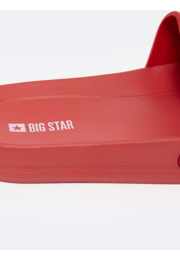 Big-Star - Klapki męskie plażowe czerwone DD174689 660. Okazja: na plażę. Kolor: czerwony. Wzór: aplikacja. Styl: sportowy, wakacyjny