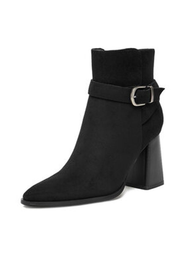 Jenny - JENNY Botki CEO-LS6128-02 Czarny. Kolor: czarny. Materiał: materiał