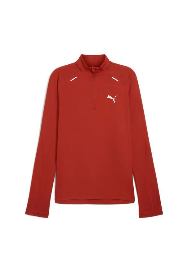 Puma - Bluza do biegania męska PUMA Run Cloudspun 1/4 Zip. Kolor: czerwony. Sport: bieganie