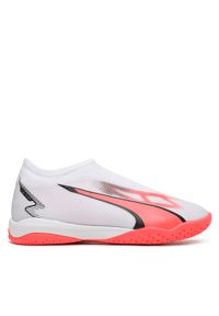 Puma Buty do piłki nożnej Ultra Match+ Laceless Junior Indoor Soccer 107517 01 Biały. Kolor: biały. Sport: piłka nożna