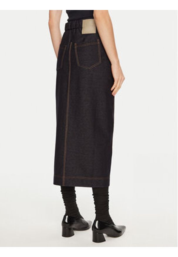 Max Mara Leisure Spódnica jeansowa Breda 2426776058 Granatowy Regular Fit. Kolor: niebieski. Materiał: syntetyk, bawełna