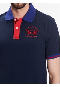 La Martina Polo VMP005 PK001 Granatowy Slim Fit. Typ kołnierza: polo. Kolor: niebieski. Materiał: bawełna #2